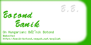 botond banik business card